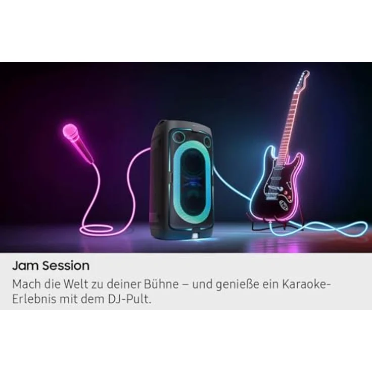 Samsung Sound Tower MX-ST40F (2025) Partylautsprecher mit 160 W, Dual-Subwoofern, spritzwassergeschützt (IPX4), Partybeleuchtung und 12 Stunden Akkulaufzeit – Bild 11