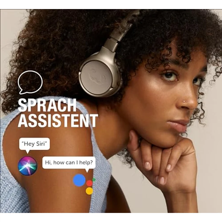 Fresh 'n Rebel Code Fuse, Bluetooth-Kopfhörer on-Ear, kabellos, 30 Stunden Spielzeit, mit Mikrofon und Sprachassistent, Lautstärkeregler und Wiedergabe/Pause-Tasten, faltbar (Silky Sand) – Bild 5