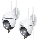 ieGeek Überwachungskamera 2 Stück 2K WLAN PTZ Outdoor mit Farbnachtsicht