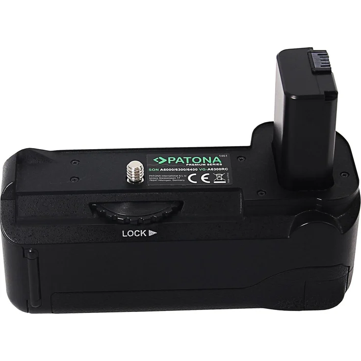 Patona VG-A6500 Premium Batteriegriff für Sony NP-FW50, ergonomischer und rutschsicherer Griff zur Verlängerung der Kameralaufzeit bei Hochformataufnahmen