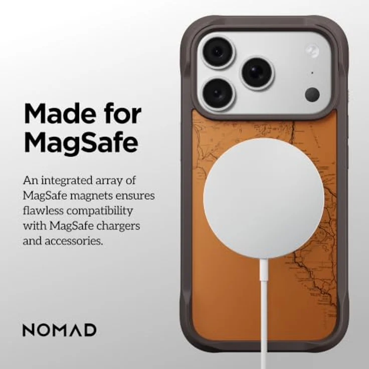 Nomad Rugged Case - arroyo - Handyhülle für iPhone 17 Pro/18 Pro mit robustem Polycarbonat-Rahmen, MagSafe-Unterstützung und verstärkten Ecken – Bild 4