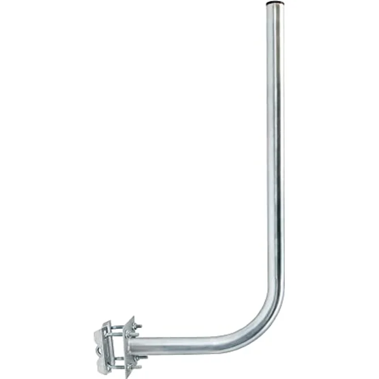 PremiumX 30cm Wandhalter für Wetterstation, 70cm Mast aus Stahl Ø 38mm mit Zahnschellen, extra lang – Bild 2