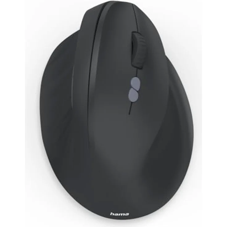 Hama EWM-500R, Ergonomische Funk-Maus mit 1800 DPI, 7 Tasten, schwarz – Bild 1