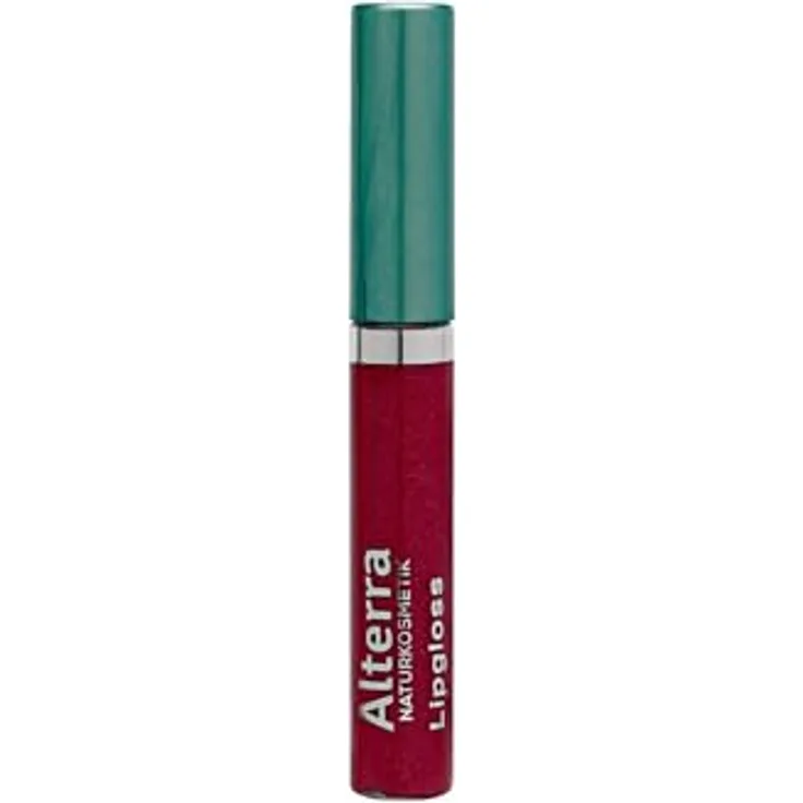 Alterra Lipgloss rot 7 - Raspberry, 5 ml - Glänzender Lipgloss für gepflegte Lippen - zertifizierte Naturkosmetik