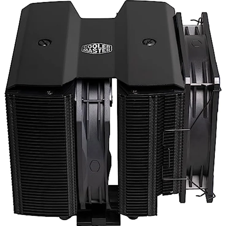 Cooler Master MasterAir MA824 Stealth CPU-Kühler – Dualer Kühlkörper, Push-Pull Mobius 135 & 120 Lüfter, 8 supraleitende Verbundwärmerohre, voller RAM-Freiraum – kompatibel mit Intel- und AMD-Sockeln – Bild 4