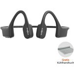 Shokz OpenSwim Open-Ear-Kopfhörer mit integrierten MP3-Player (4 GB Speicher), wasserdicht bis 2m, inklusive Kühlhandtuch