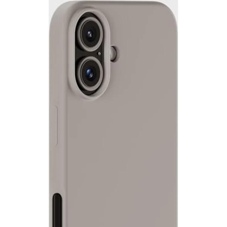 holdit Silikonhülle iPhone 16-0,8mm Ultra dünn Handyhülle Silikon - Trendy Slim Silicone case mit Voller Schutz (erhöhte Kante für Kameraschutz) - Taupe – Bild 3