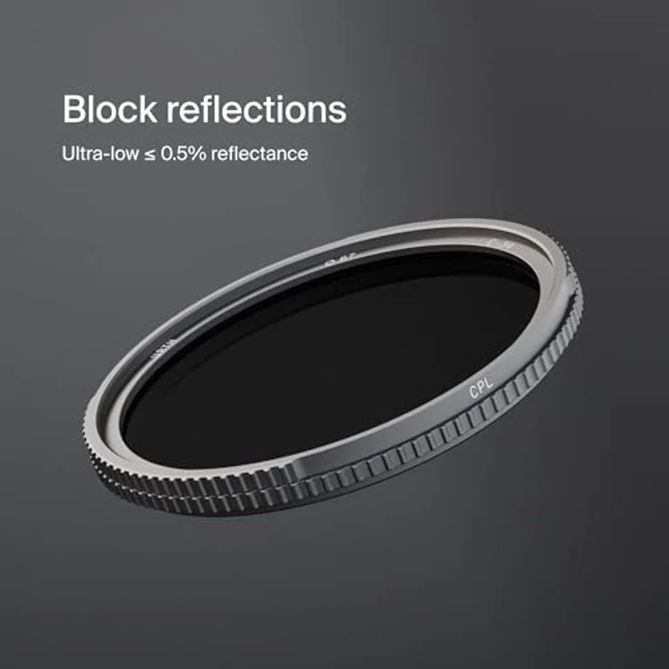 Urth 72mm Zirkularpolarisationsfilter (CPL) (Pro) - Ultradünner, 34-lagiger Nano-Polarisationsfilter mit präziser Rotationskontrolle und Luftfahrt-Aluminiumrahmen – Bild 2