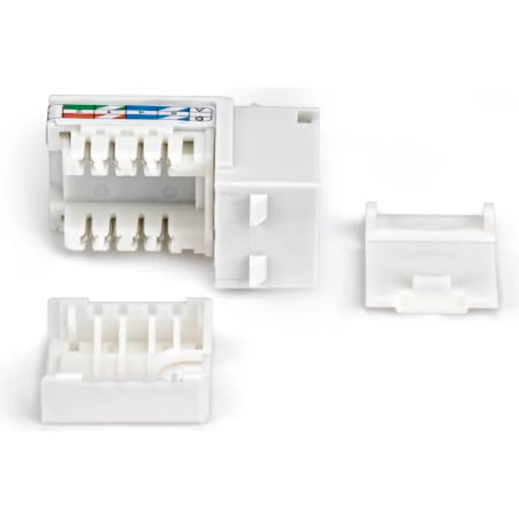 StarTech Cat6 Keystone Jack 24er-Pack, UTP, 90° LSA Anschluss, für LAN Verkabelung, Weiß – Bild 3