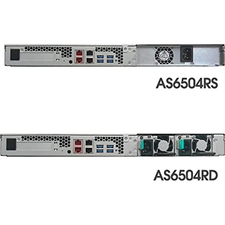 Asustor Enterprise NAS AS6504RD, 4-Bay Netzwerk-Attached Storage mit Intel Atom C3538, 8 GB RAM erweiterbar, Grau – Bild 6