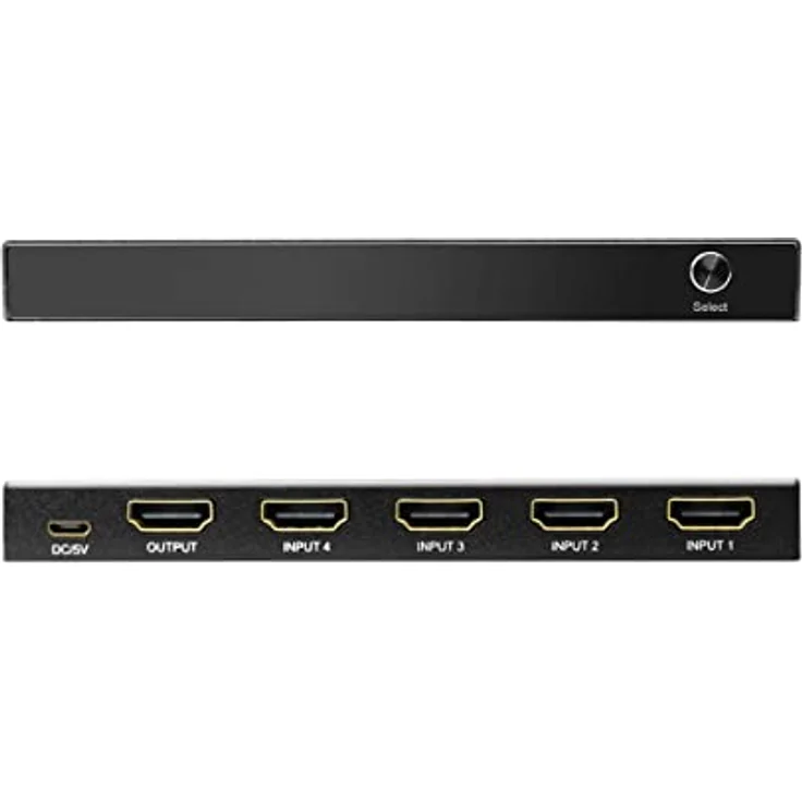 Logilink HD0056 - HDMI-Switch 4x1-Port (4X Quellen & 1x Ausgang), 4K/60 Hz, HDCP, HDR, CEC, RC Schwarz – Bild 5