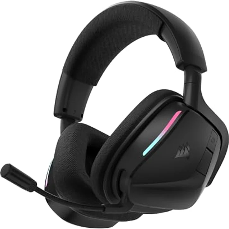 Corsair Void v2, Drahtloses Gaming-Headset mit Bluetooth, Dolby Atmos, 70 Stunden Akkulaufzeit, Duale Wireless – Kohlenstoff – Bild 1