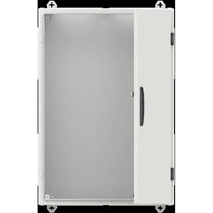 Striebel & John STR TG205G TG Wandschrank SKI IP55, Leerschrank aus pulverbeschichtetem Stahlblech, grau, 180° Türöffnungswinkel