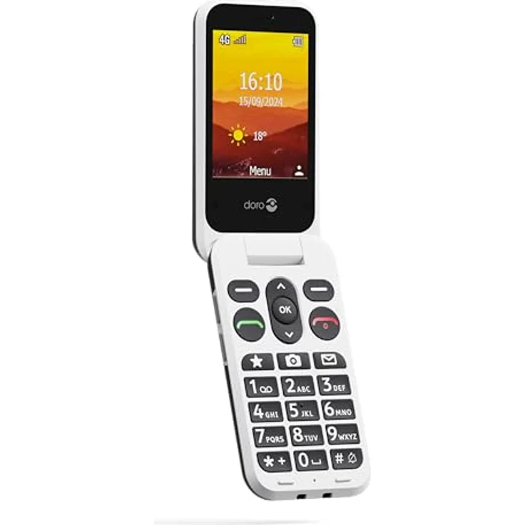 Doro Leva L20 Seniorenhandy, großes Display im Querformat – leistungsstarker HD-Sound – Kamera – Unterstützungstaste mit GPS-Ortung – Basic-Telefon ohne Internet (Schwarz & Weiß) – Bild 4