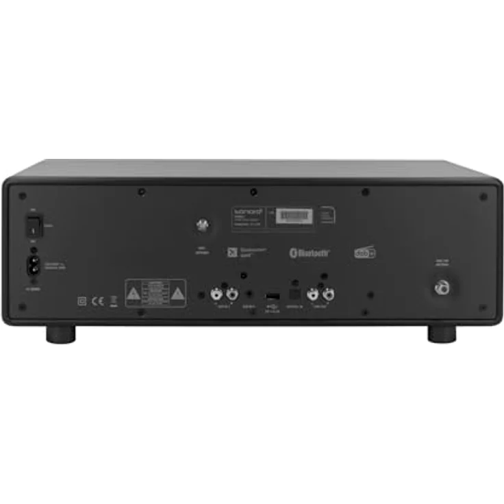 sonoro Primus Internetradio mit Bluetooth (Spotify, Deezer, Podcasts, FM/UKW, DAB Plus, WLAN, AUX-In, Holzgehäuse) Stereoanlage Schwarz – Bild 4