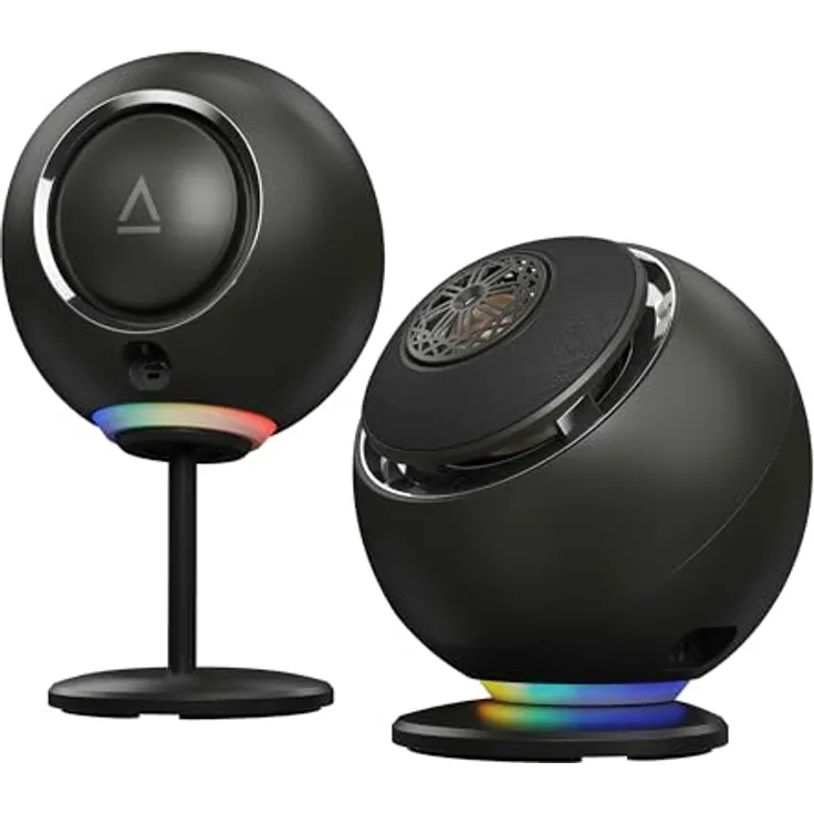 CREATIVE Pebble Nova, PC-Lautsprecher mit kraftvollem Sound, Schwarz