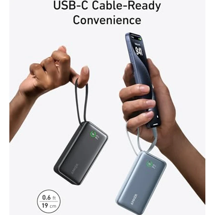 Anker POWER BANK USB 10000MAH/NANO A1259G11 (10000 mAh), Powerbank, Schwarz – Bild 5