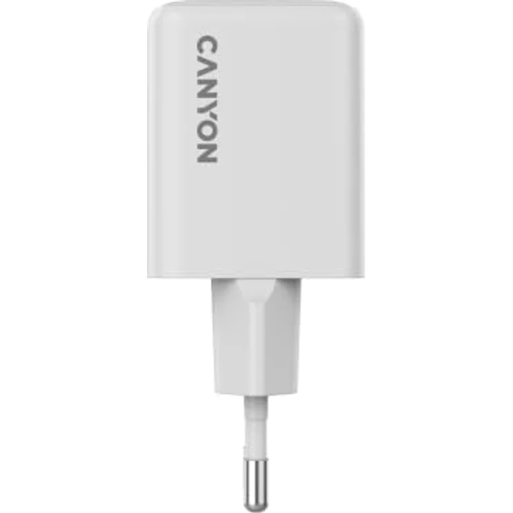 CANYON CU35CC, GaN 35W Dual USB-C Wandladegerät, Power Delivery PPS, 2-port EU Adapter, kompakter Reiseadapter, Weiß – Bild 3