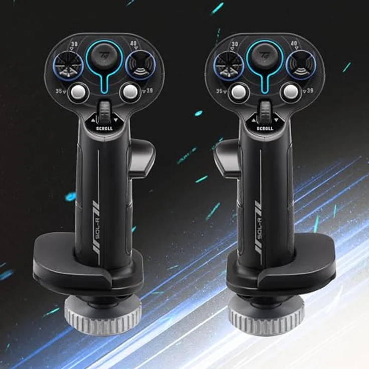 Thrustmaster Sol-R 3 AddOn Grip, Gamepad mit 21 zuweisbaren Aktionstasten und H.E.A.R.T. Präzisionssensoren, ambidextrous, beleuchtet – Bild 6