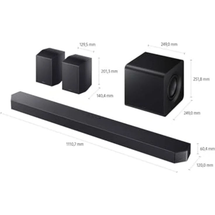 Samsung Q-series HW-Q935GF, 9.1.4-Kanal Soundbar mit Subwoofer & Rücklautsprechern, kabelloses Dolby Atmos, SpaceFit Sound Pro, Active Voice Amplifier Pro – Bild 6