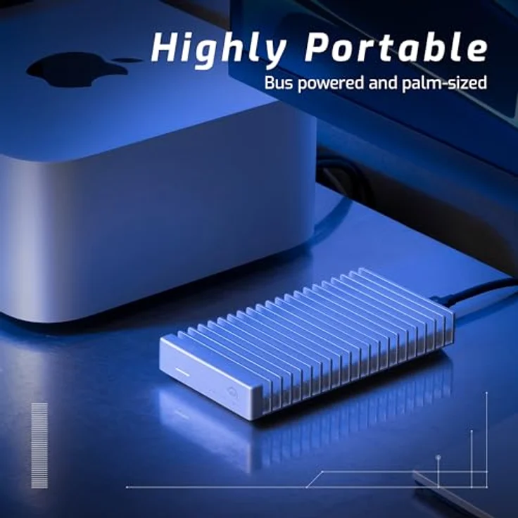 OWC Express 1M2 8TB USB4 40Gb/s busgespeistes Gehäuse für (8000 GB) Externe SSD Silber – Bild 6