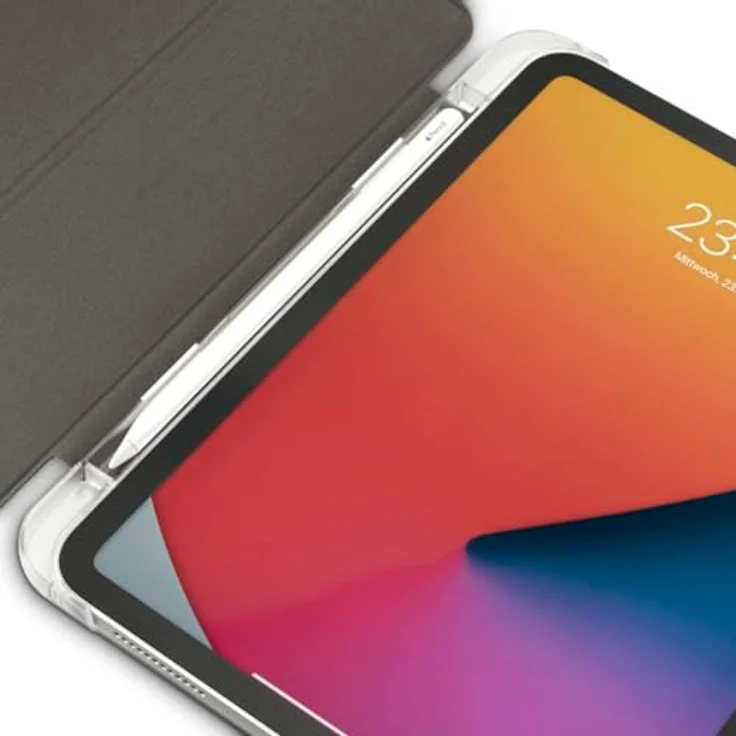 Hama Tablet-Hülle Fold Clear mit Stiftfach für Apple iPad 11" (2025), Schwarz, leichter Schutz, praktisches Stiftfach, satter Farbakzent, integrierter Magnet – Bild 5
