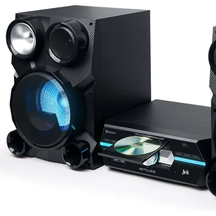 Muse MICRO SYSTEEM M80DJ (Bluetooth, CD Player), Stereoanlage, Schwarz – Bild 2