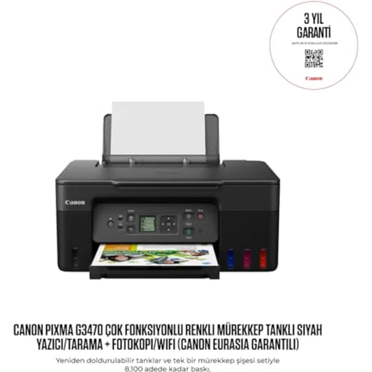 Canon PIXMA G3470 - Tintenstrahl - Farbdruck - 4800 x 1200 DPI - A4 - Direktdruck - Schwarz - WLAN-fähig – Bild 9