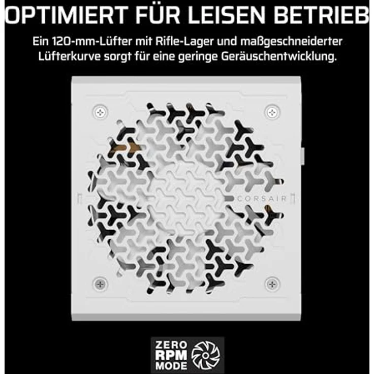 Corsair RM850e (2025) Vollständig Modulares ATX-Netzteil, Weiß, Cybenetics Gold-Effizienz, 105°C-Kondensatoren, Moderner Standby-Modus – Bild 5