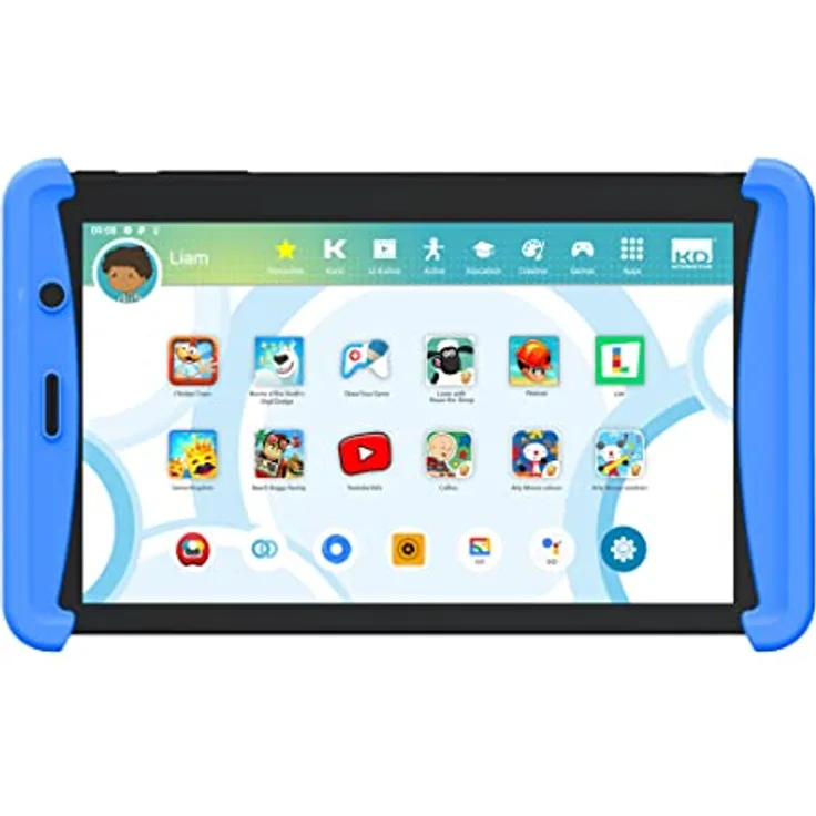 Kurio C21170 Tab Lite 2-Blau-Android-Tablet für Kinder, 7"-Touchscreen, 16 GB Speicher, Kamera, 40+ Apps, Kindersicherung, Schutzhülle-Lerncomputer, Kindertablet, Laptop Spielzeug-Ideal für unterwegs