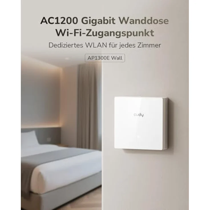 Cudy AP1300E, Access Point mit 2,4 GHz und 5 GHz, 1167 Mbit/s, WPA3, für Wohn- und Büroräume – Bild 2
