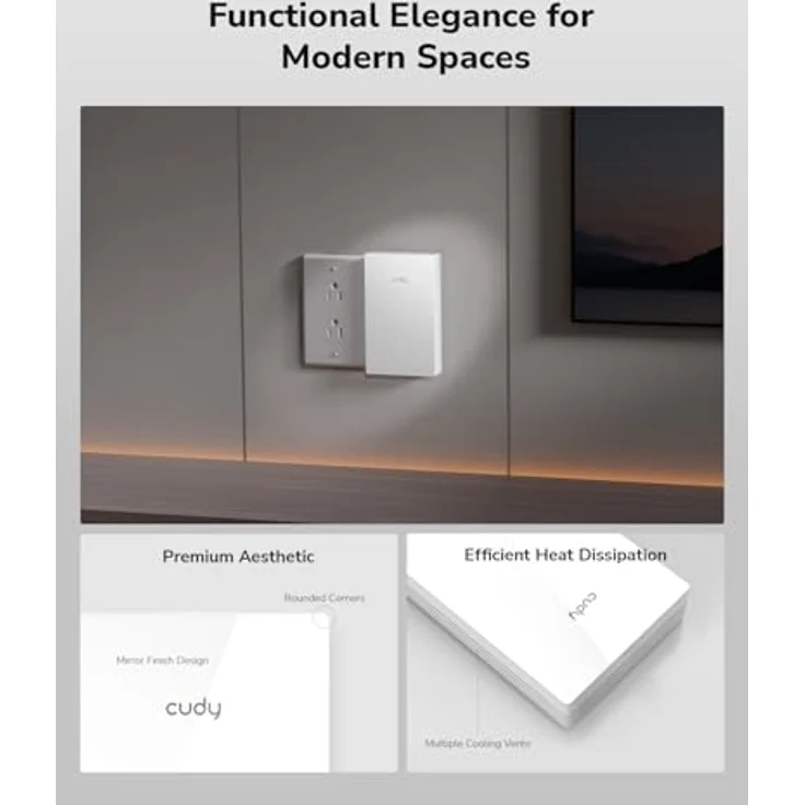Cudy AX3000 Gigabit Wall-Plate Wi-Fi 6 Access Point, 2402 Mbit/s, Weiß, Power over Ethernet (PoE) – Bild 7