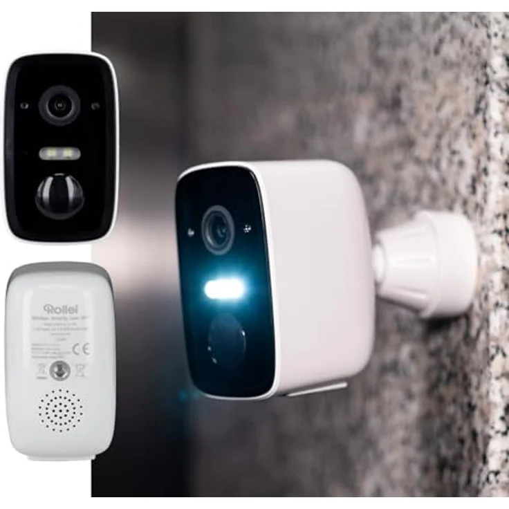 Rollei Überwachungskamera Zubehör Security Cam 2K V2 wireless, kabellose 2K-Auflösung mit App-Steuerung, IP65 wetterfest – Bild 4