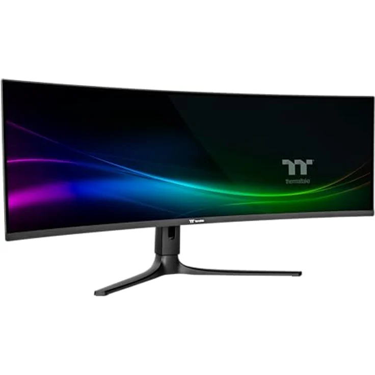 Thermaltake 49" OLED Curved Gaming Monitor, DQHD 5120×1440, 240Hz, G-SYNC & FreeSync Premium, HDR, 99% DCI-P3, Schwarz, EU – Bild 1