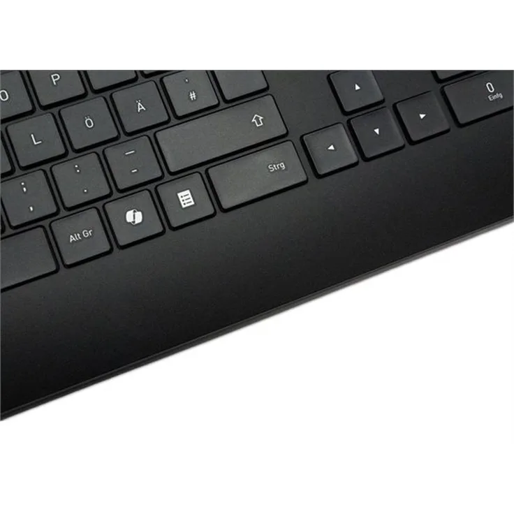 TERRA Keyboard 4000 Corded [DE] USB Black, kabelgebundene Tastatur mit 105 Tasten und Copilot-Key