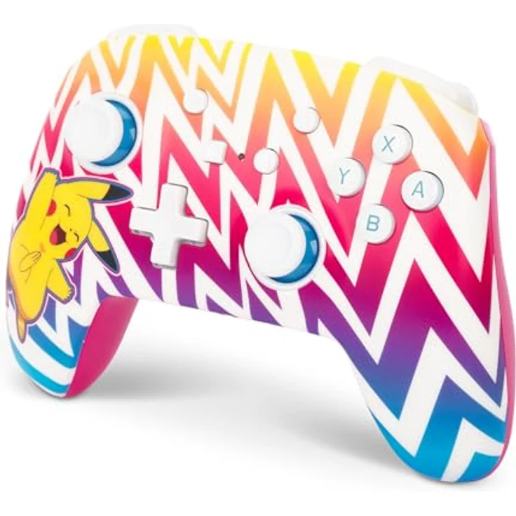 Verbesserter Kabelloser PowerA-Controller für Nintendo Switch - Lebhafter Pikachu, Nintendo Switch Lite, Gamepad, Spiele-Controller, Bluetooth-Controller, Aufladbar, Offiziell Lizenziert – Bild 5