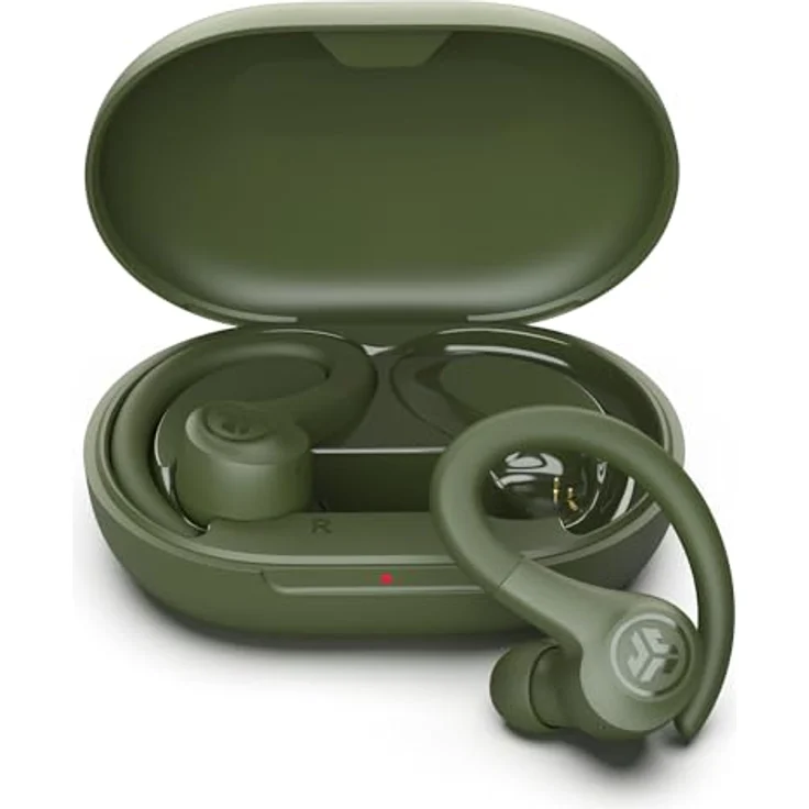 JLab Go Air Sport+ Kopfhörer, Bluetooth Sportkopfhörer mit 35+ Std. Akkulaufzeit, IP55 schweißresistent, USB-C Ladecase, Be Aware-Modus, Grün – Bild 1