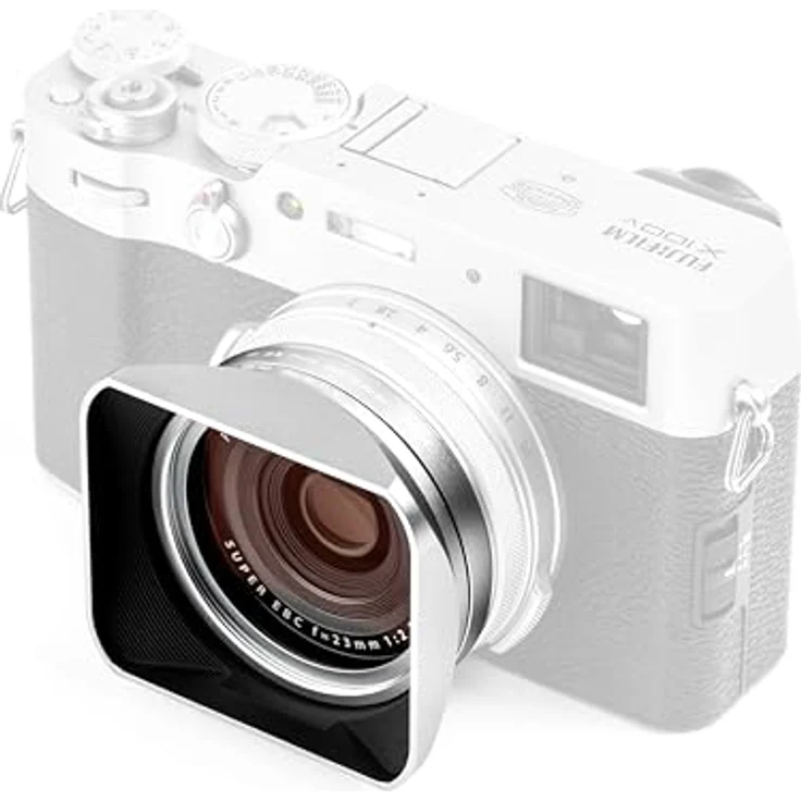 NiSi UV-Filter Set für Fuji FUJIFILM X100VI / X100V / X100T / X100S / X100F / X100 Serie inkl. UV Filter mit 49mm Adapterring, Rechteckig Streulichtblende und Objektivdeckel (Silber) – Bild 5
