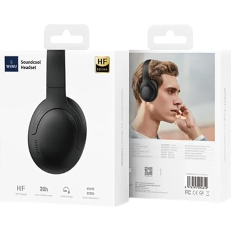 WIWU Bluetooth-Kopfhörer - Over-Ear-Kopfhörer - Kabelloses Musikerlebnis in allen Situationen Schwarz – Bild 6