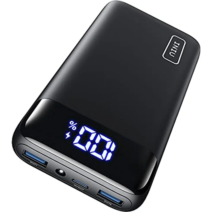 INIU Power Bank, 22,5W Powerbank 20000mAh klein Aber stark (USB C Input & Output), 3A USB C PD 3.0 QC 4.0 Externer Handyakkus, kompatibel mit iPhone 14 13 12 11 Pro Max, Samsung, iPad, Huawei, Switch