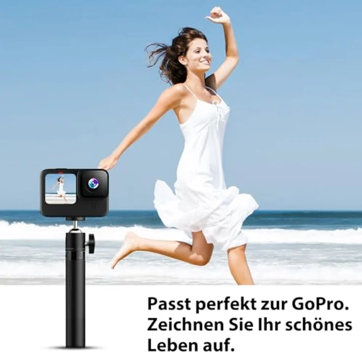 EMEET TD303 Stativ, Versenkbares Tripod für Webcam und Kamera, Höhe 17-47 cm, 1/4 Zoll Schraube, leicht und tragbar – Bild 5