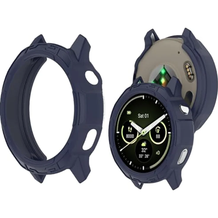 GIOPUEY Hülle für Garmin Venu 4 41mm, Weich und leicht TPU Silikon Schutz Case in Blau – Bild 1