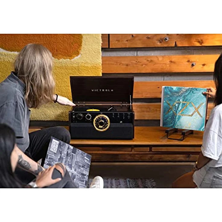 Victrola Empire 6-in-1 Plattenspieler, Bluetooth, integrierte Lautsprecher, braun – Bild 12