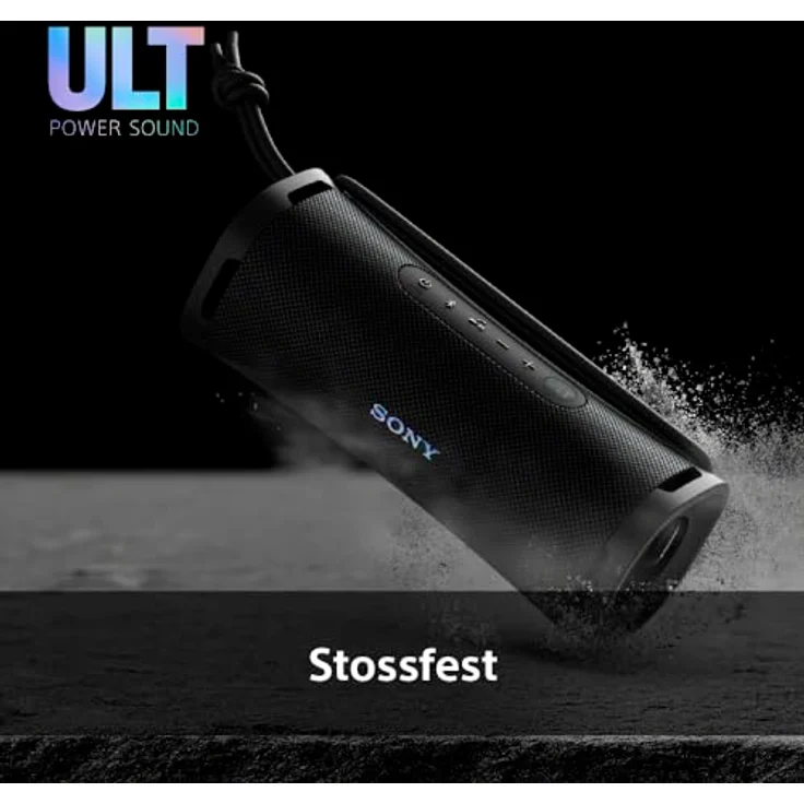 Sony ULT Field 1 - Kabelloser tragbarer Bluetooth-Lautsprecher mit ULT Power Sound, kraftvollem Bass, IP67, wasserdicht, staubdicht, stoßfest, 12h Akku, klare Gesprächsqualität, Outdoor- Schwarz – Bild 5