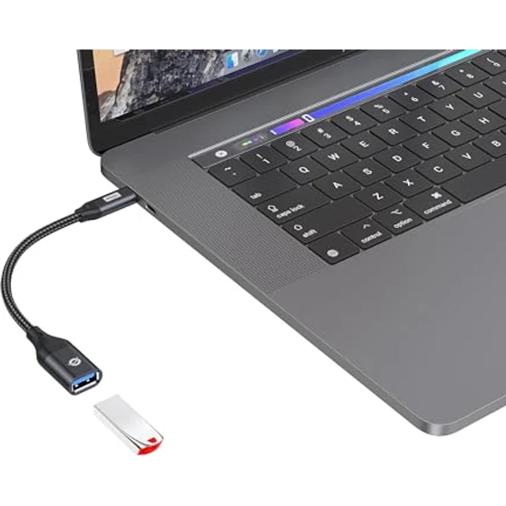 Conceptronic ABBY18B USB-C-auf-USB-A-OTG-Adapter, 10 Gbit/s, USB 3.2 Gen 2, robustes geflochtenes Kabel, Plug-and-Play, max. 3,0A – Bild 5