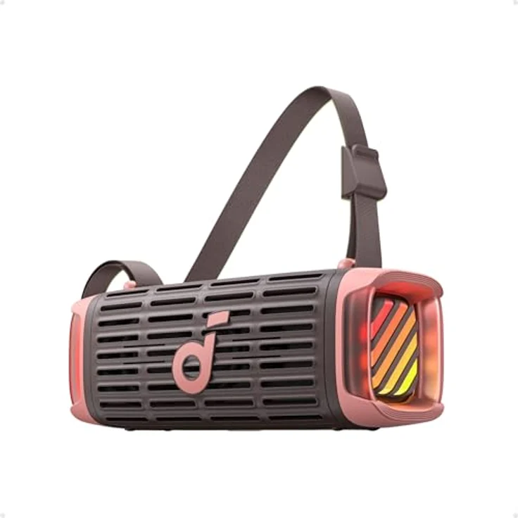 soundcore Boom 3i, Robuster Outdoor Bluetooth Lautsprecher, IP68 wasserdicht, 50W BassUp™ 2.0 Sound, BT 5.3, 16h Akkulaufzeit, Lichtshow, TWS-Stereo, Wüstenrose – Bild 1
