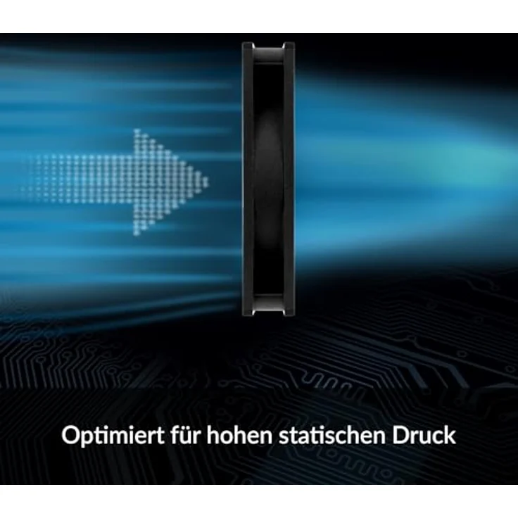 ARCTIC P8 Slim PWM PST - Schwarz, 80 mm Gehäuselüfter für statischen Druck, Daisy-Chain durch PST, 300–3000 RPM – Bild 3