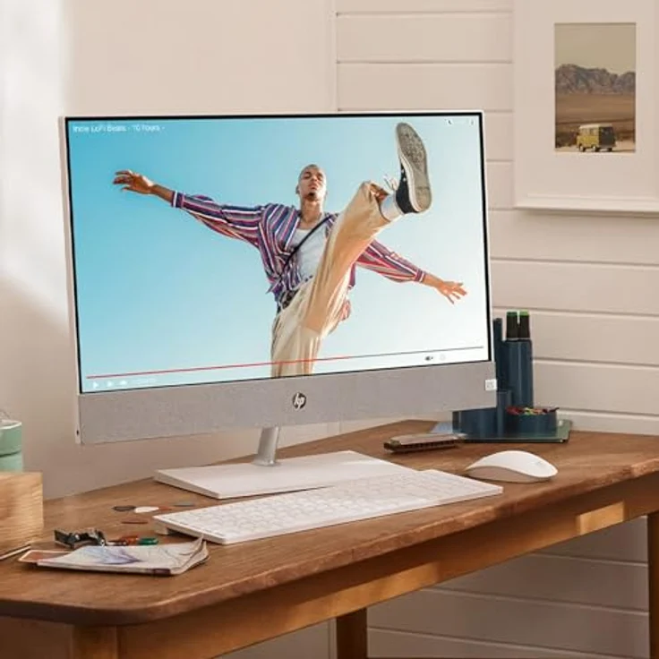 HP Pavilion 24-ca0400ng All-in-One-PC, AMD Ryzen™ 5, 16 GB RAM, 512 GB SSD, 23.8" Full HD Display, Windows 11 Home, Weiß – Bild 10