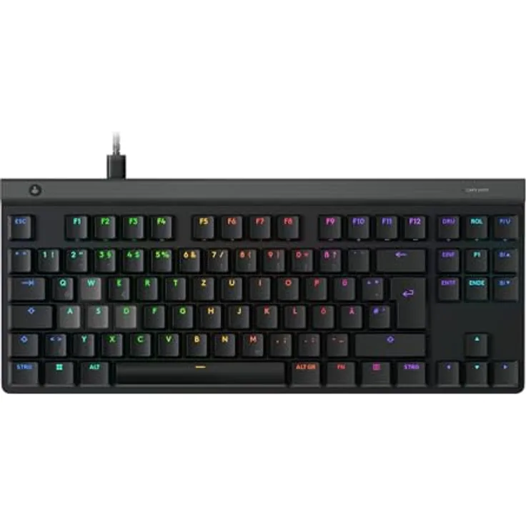 Logitech G G515 Rapid TKL, Flache kabelgebundene Gaming-Tastatur mit analogen flachen Schaltern, Rapid Trigger und USB-A-Anschluss, DEU QWERTZ - Schwarz