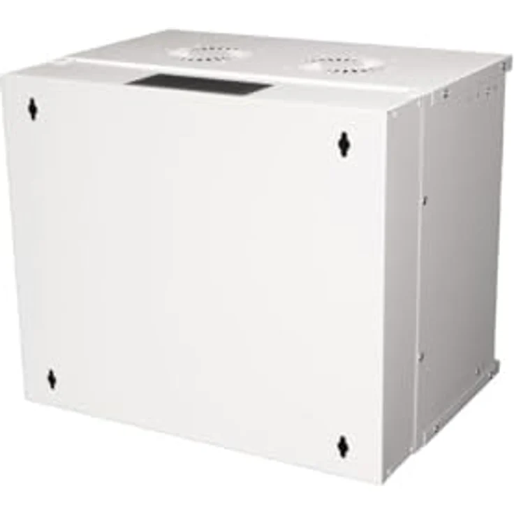 Equip Wandgehäuse 19" 09U 540x400mm grau - Netzwerkschrank mit gehärteter Glasfronttür – Bild 3